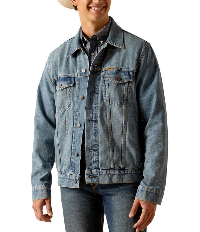 アリアト メンズ アウター ジャケット・ブルゾン デニム ジャケット Ariat Denim Trucker Jacket Blue ブルー 25,760円