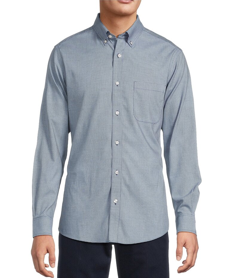 ラウンドトゥリーアンドヨーク メンズ トップス シャツ スリムフィット Gold Label Roundtree & Yorke Slim Fit Non-Iron Solid Dobby Sport Shirt NAVY ネイビー