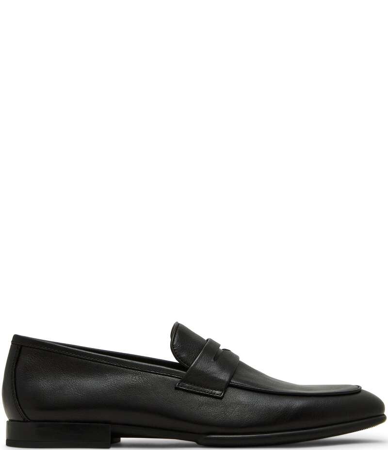 スティーブ マデン メンズ シューズ スリッポン・ローファー レザー ローファー Steve Madden Men's Boca Leather Penny Loafers Black ブラック｜ReVida 店