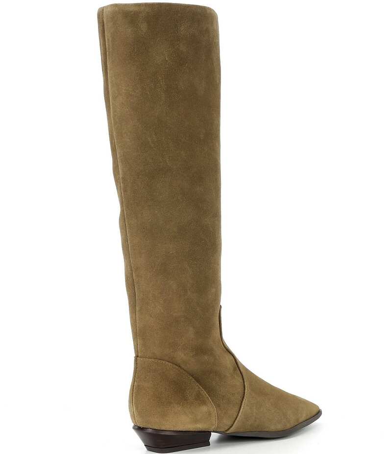 ジャンビニ レディース シューズ ブーツ・レインブーツ トール スエード ブーツ ヒール Gianni Bini Deion Suede Square Toe Block Heel Tall Boots Pistachio