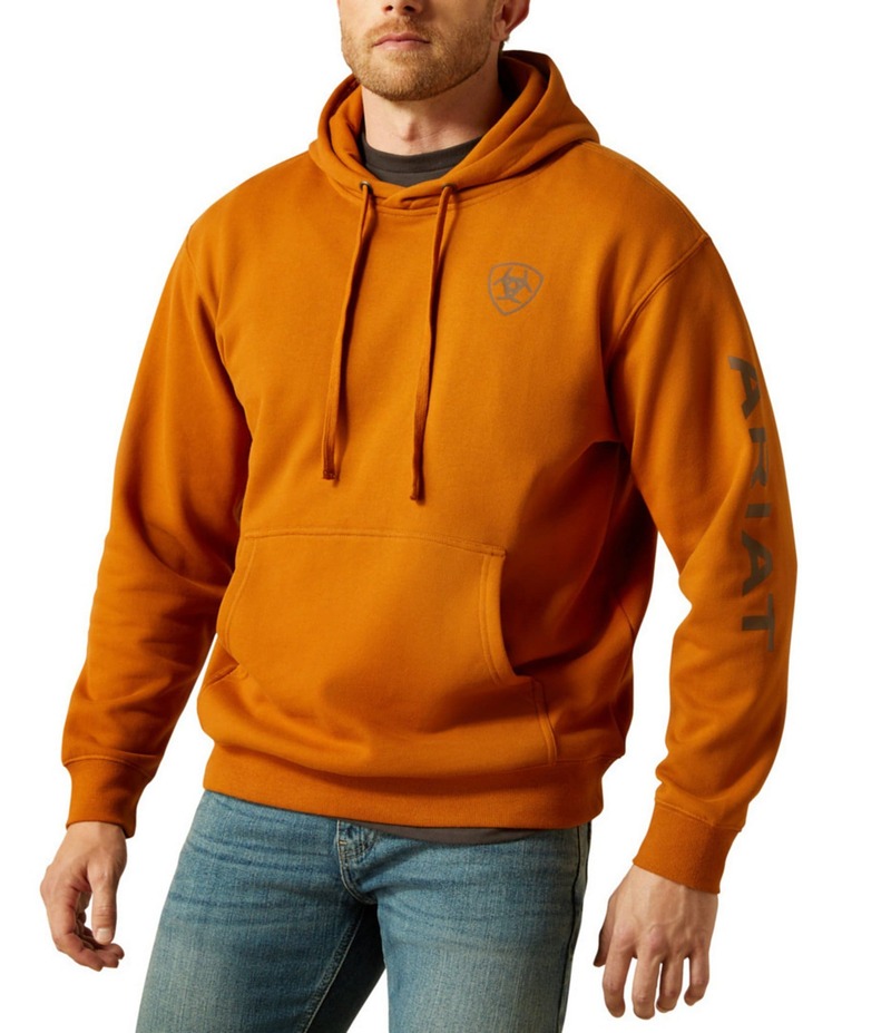 アリアト メンズ アウター パーカー・スウェット フリース パーカー Ariat Kangaroo Pocket Long Sleeve Fleece Hoodie Beige/Khaki カーキ