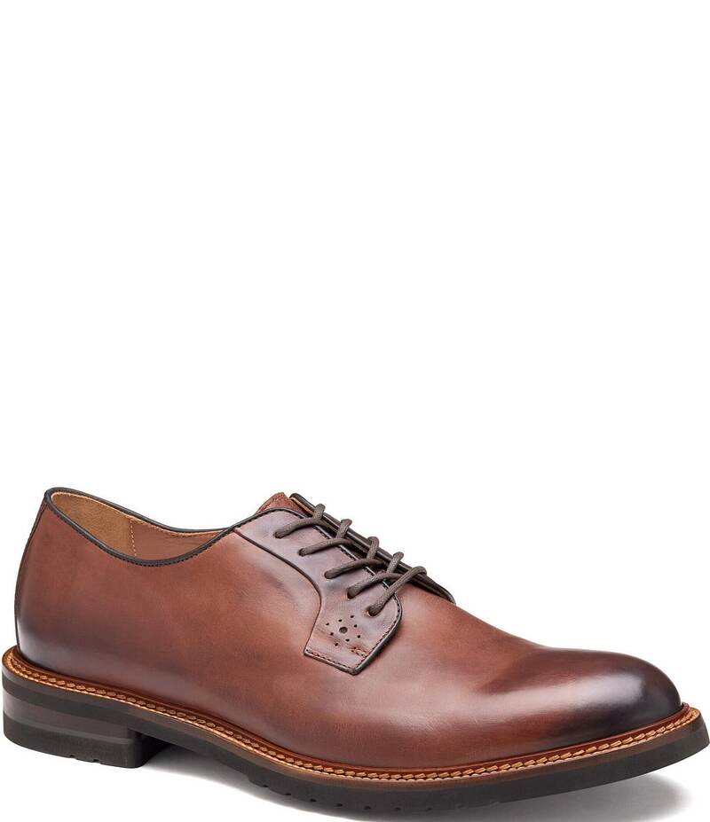 ジョンストンアンドマーフィー メンズ シューズ ドレスシューズ オックスフォード レザー Johnston & Murphy Collection Men's Hartford Leather Plain Toe Oxfords Tan タン