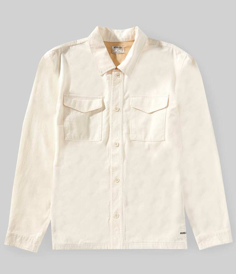 ハーレー メンズ トップス シャツ コーデュロイ Hurley Lido Long Sleeve Corduroy Overshirt Barely Bone