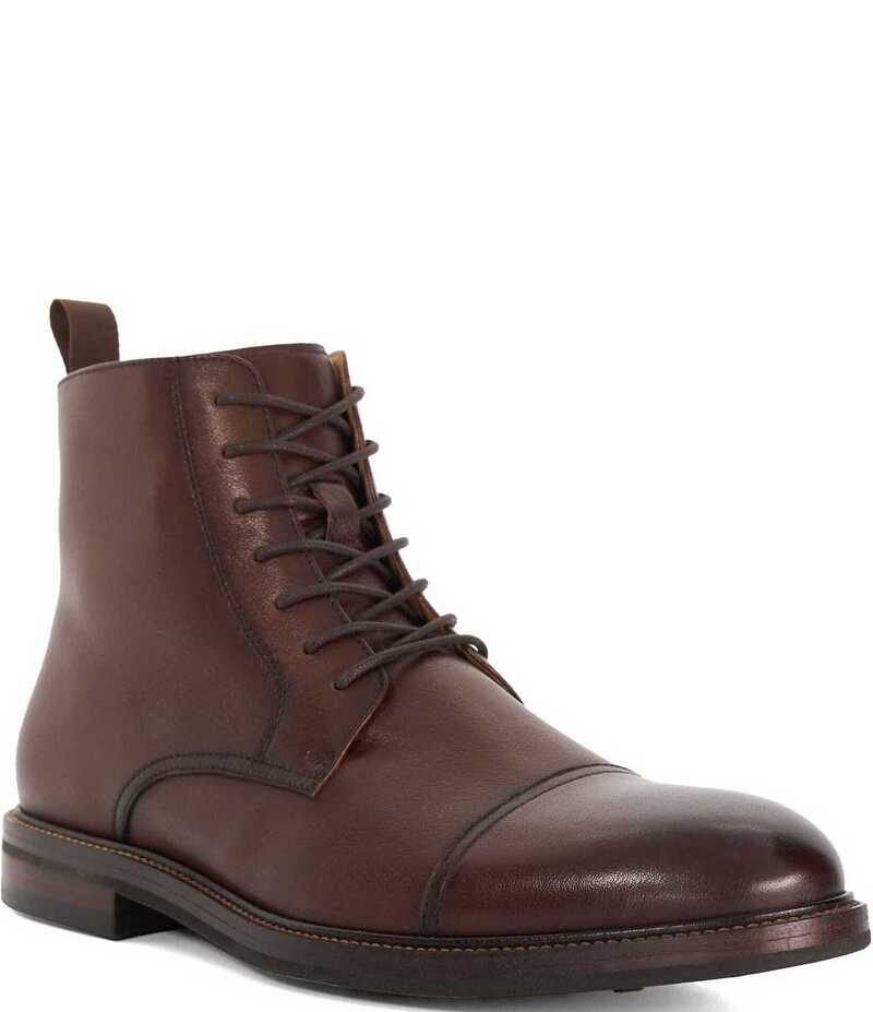 デューンロンドン メンズ シューズ ブーツ・レインブーツ アンクル ブーツ なめし革 Dune London Men\u0027s Matias Leather Ankle Boots Brown 赤銅色