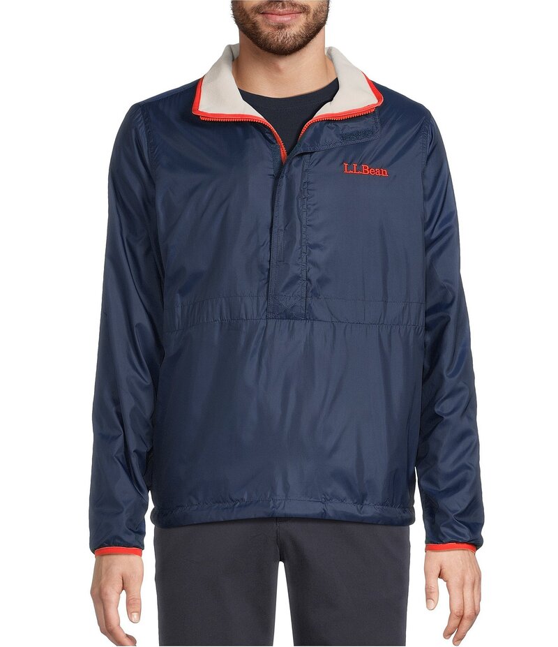 エルエルビーン メンズ アウター ニット・セーター L.L.Bean Reversible Anorak Pullover Nautical Navy ネイビー