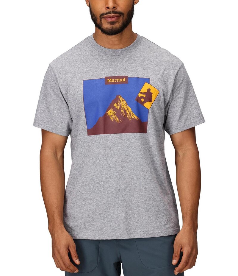 モルモット メンズ トップス プルオーバー プルオーバー Marmot Archive Short Sleeve T-Shirt Grey Heather 薄墨色