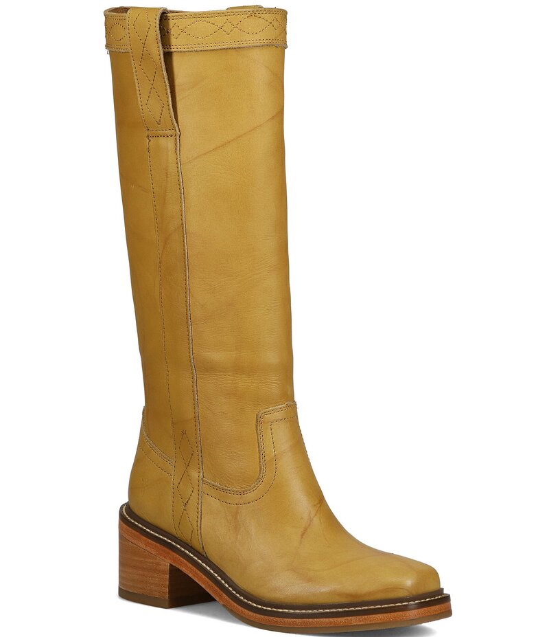 フライ レディース シューズ ブーツ・レインブーツ レザー Frye Kate Leather Riding Boots Banana｜ReVida 店