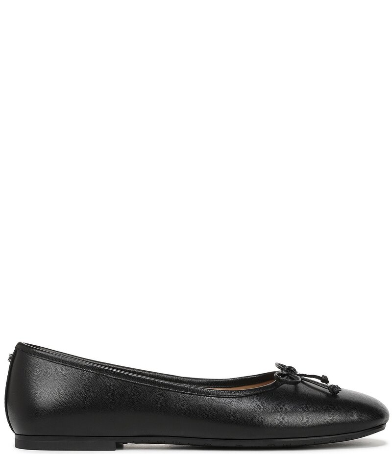 サムエデルマン レディース シューズ パンプス なめし革 Sam Edelman Alie Leather Bow Detail Ballet Flats Black 黒いこと