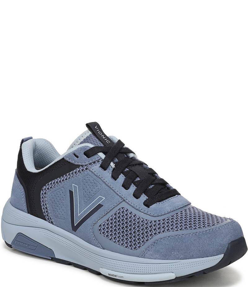 バイオニック レディース シューズ スニーカー メッシュ スエード Vionic Walk Strider Suede and Mesh Performance Walking Sneakers Pacific Blue ブルー