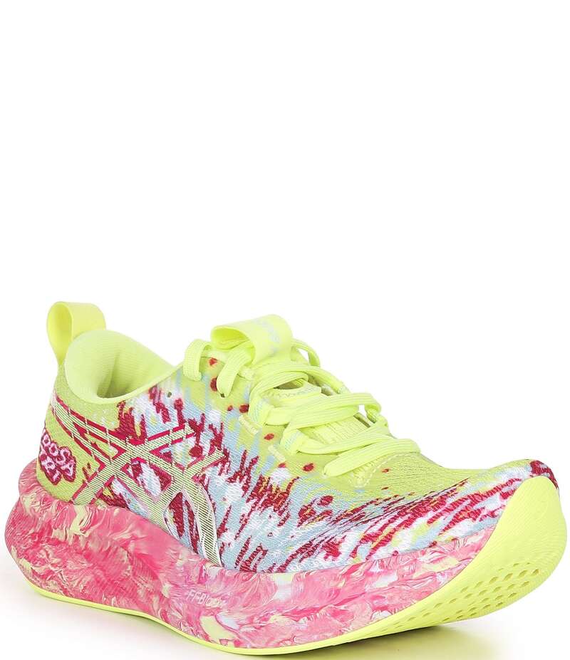 アシックス レディース シューズ スニーカー プリント ASICS Women's Noosa Tri 16 Printed Running Shoes Lucid Yellow/Bright Rose イエロー