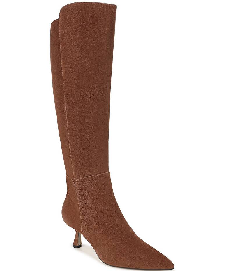 サムエデルマン レディース シューズ ブーツ・レインブーツ トール スエード ブーツ ヒール Sam Edelman Taylin Suede Kitten Heel Tall Dress Boots Dark Terra Toffee