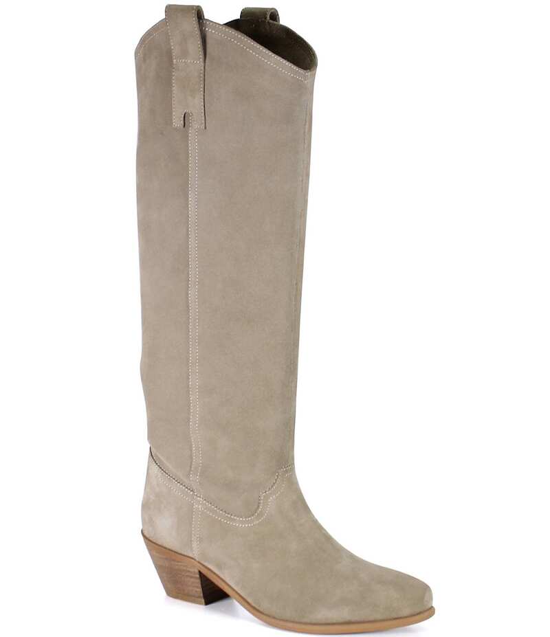 ディバトゥルー レディース シューズ ブーツ・レインブーツ トール スエード ブーツ Diba True Ame Thyst Suede Tall Western Boots Taupe トープ｜ReVida 店
