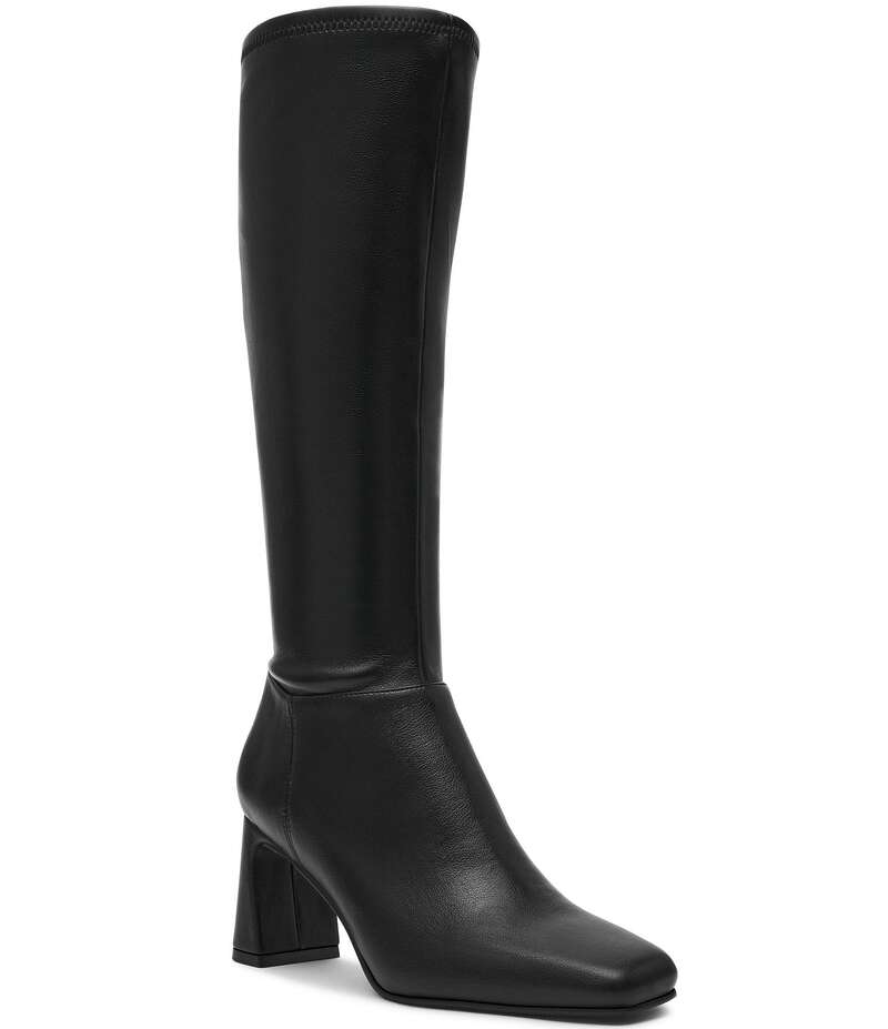 スティーブ マデン レディース シューズ ブーツ・レインブーツ トール ブーツ 踵 Steve Madden Hunny Block Heel Tall Boots Black 黒いこと その他-ブーツ-靴