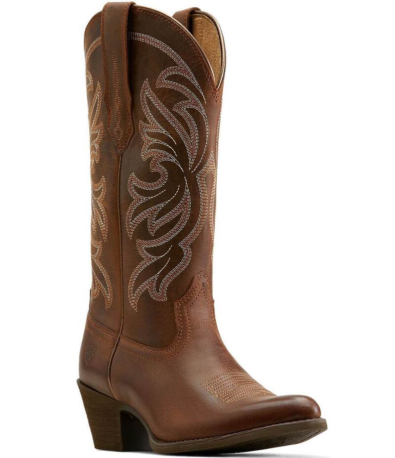 アリアト レディース シューズ ブーツ・レインブーツ レザー Ariat Women's Heritage Leather Mid Shaft Western Boots Brown ブラウン