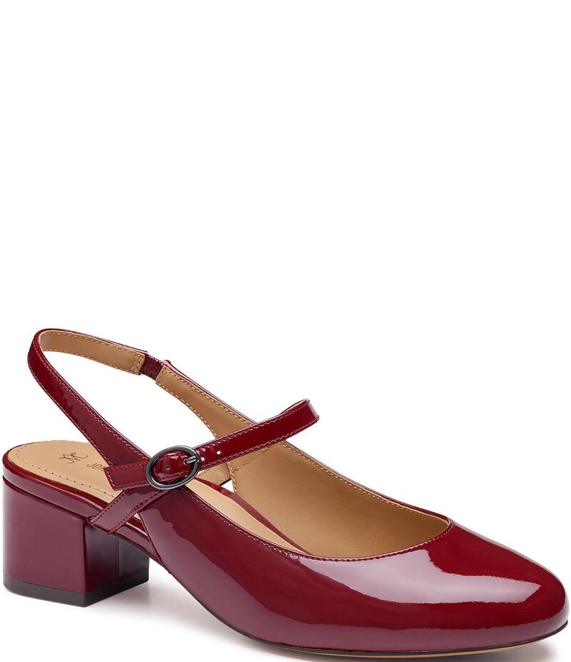 ジョンストンアンドマーフィー レディース シューズ パンプス なめし革 Johnston \u0026 Murphy Women\u0027s Sienna Patent Leather Slingback Mary Jane Pumps Red 赤いこと