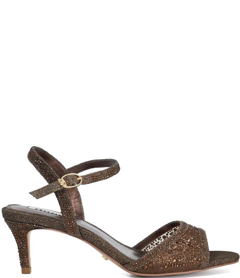 デューンロンドン レディース シューズ サンダル メッシュ アンクル Dune London Manicure Embellished Mesh Ankle Strap Dress Sandals Brown ブラウン｜ReVida 店