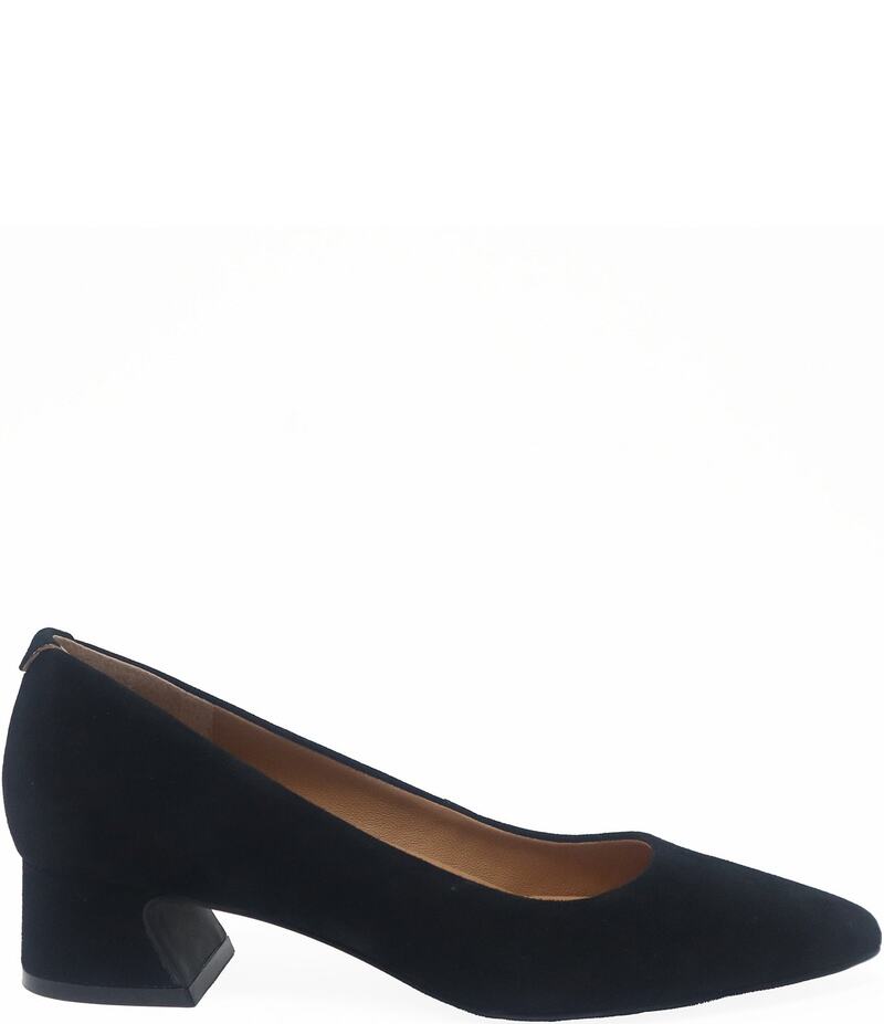 ジェントルソウルズ レディース シューズ パンプス スエードクロス 踵 Gentle Souls Gardena Suede Block Heel Pumps Black 黒いこと
