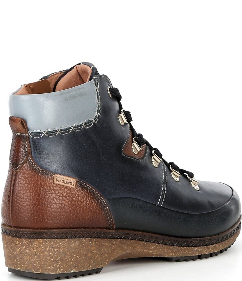 ピコリーノス レディース シューズ ブーツ・レインブーツ レース レザー Pikolinos Granada Leather Lace Up Booties Blue ブルー