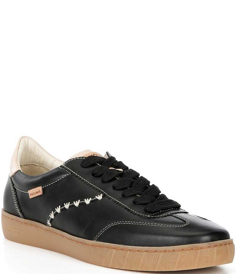 ピコリーノス レディース シューズ スニーカー レザー Pikolinos Lanzarote Leather Sneakers Black ブラック