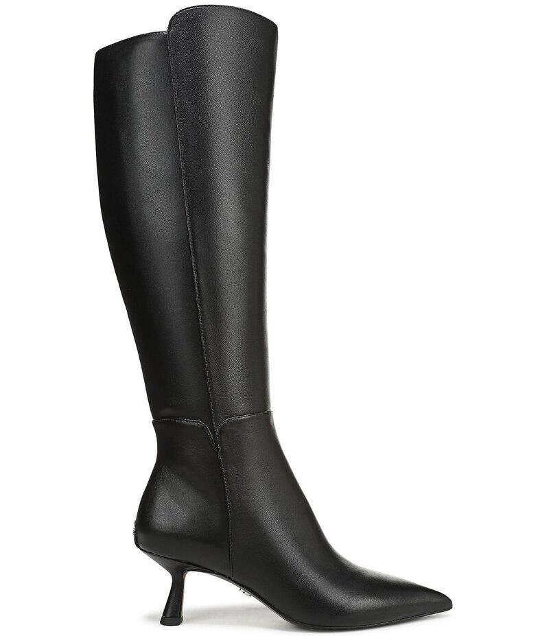 サムエデルマン レディース シューズ ブーツ・レインブーツ トール ブーツ レザー ヒール Sam Edelman Taylin Leather Kitten Heel Tall Dress Boots Black ブラック