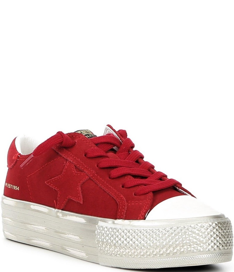 ヴィンテージハバナ レディース ボトムス カジュアルパンツ プラットフォーム トール スニーカー スエード Vintage Havana Amaze Suede Metallic Platform Sneakers Red レッド｜ReVida 店