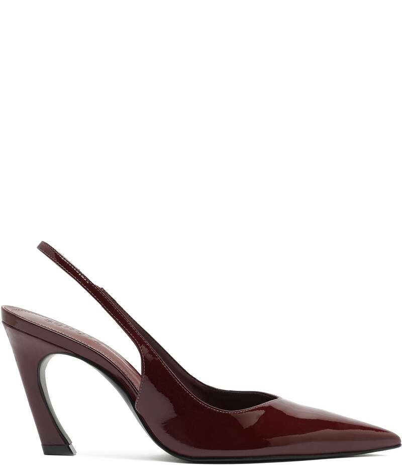 シュッツ レディース シューズ パンプス なめし革 踵 Schutz Lexi Patent Leather Slingback High Heel Pointed Toe Pumps Vino