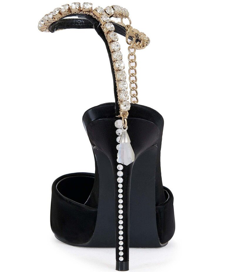アザレア ワン レディース シューズ ヒール アンクル Azalea Wang Rabindra Rhinestone Ankle Bracelet Dress Pumps Black ブラック|ReVida 店