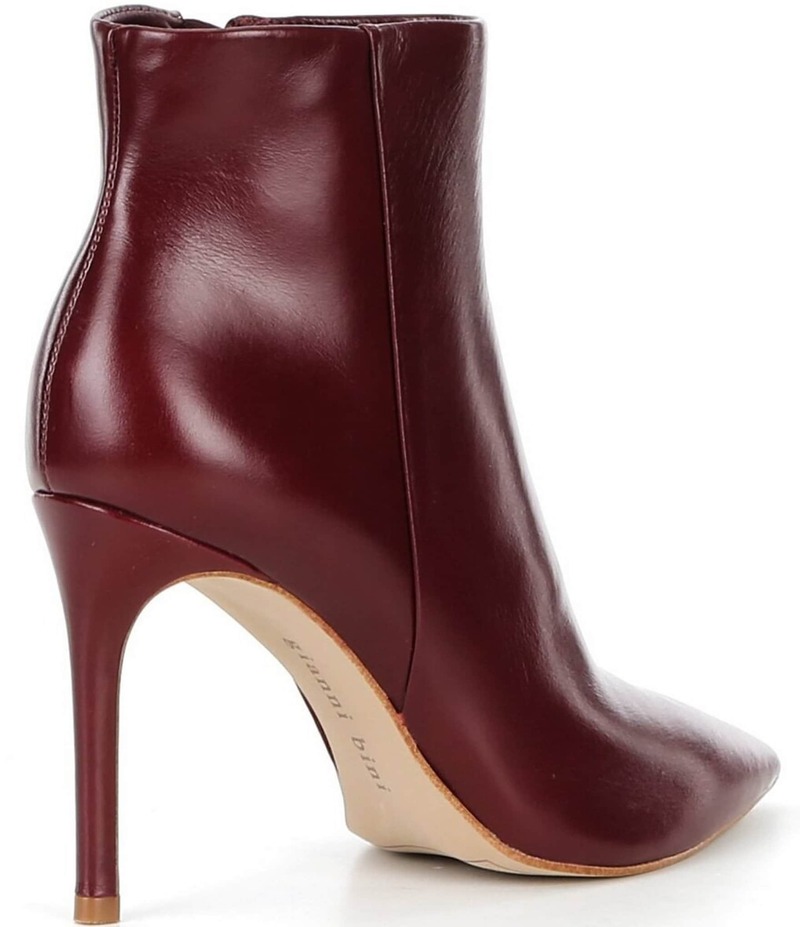 ジャンビニ レディース シューズ ブーツ・レインブーツ レザー Gianni Bini Sergey Glossy Leather Stiletto Booties Kelsie Red レッド