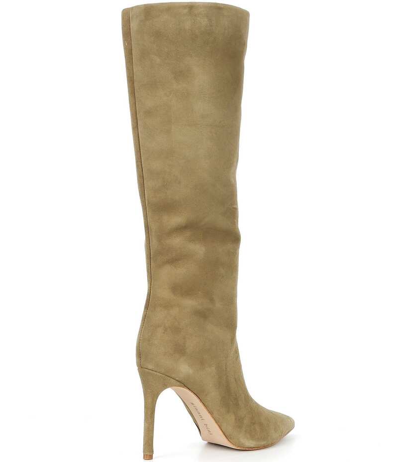 ジャンビニ レディース シューズ ブーツ・レインブーツ トール スエード ブーツ Gianni Bini Salah Suede Tall Stiletto Dress Boots Pistachio
