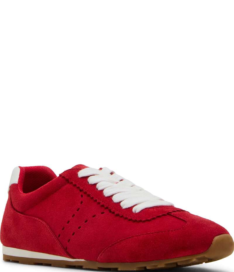 ブロンド レディース ボトムス カジュアルパンツ スニーカー スエード Blondo Carmen Suede Water Resistant Low Profile Sneakers Red レッド|ReVida 店