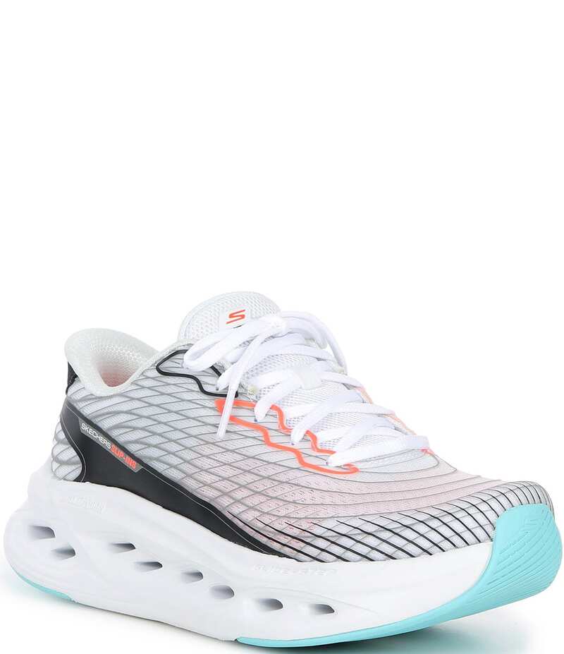 スケッチャーズ レディース シューズ スニーカー Skechers Women's Hands Free Slip-Ins Max Cushioning Glide-Step Sapphire Sneakers White/Multi ホワイト
