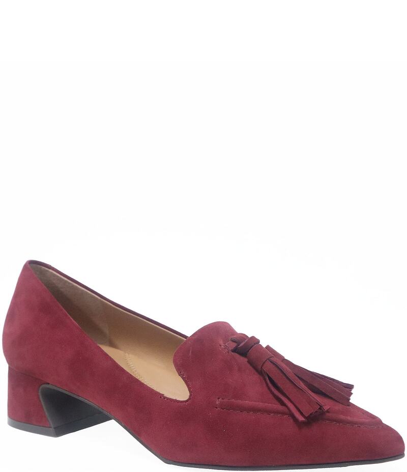 ジェントルソウルズ レディース シューズ パンプス スエード ローファー Gentle Souls Glova Suede Tassel Loafer Pumps Wine ワイン
