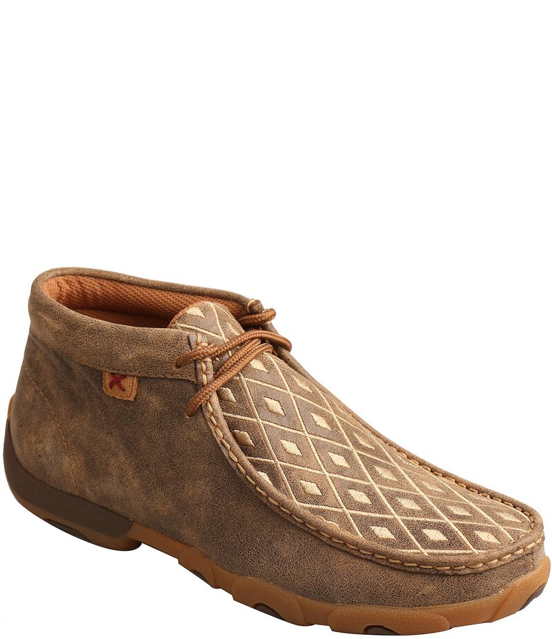 ツイステッドエックス レディース シューズ オックスフォード 刺繍 Twisted X Women's Embroidered Chukka Driving Mocs Bomber/Tan タン｜ReVida 店