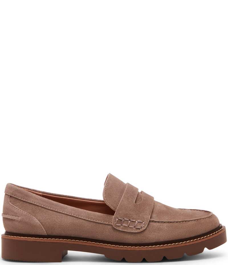 ブロンド レディース シューズ オックスフォード スエード ローファー Blondo Penny Waterproof Suede Loafers Taupe トープ｜ReVida 店