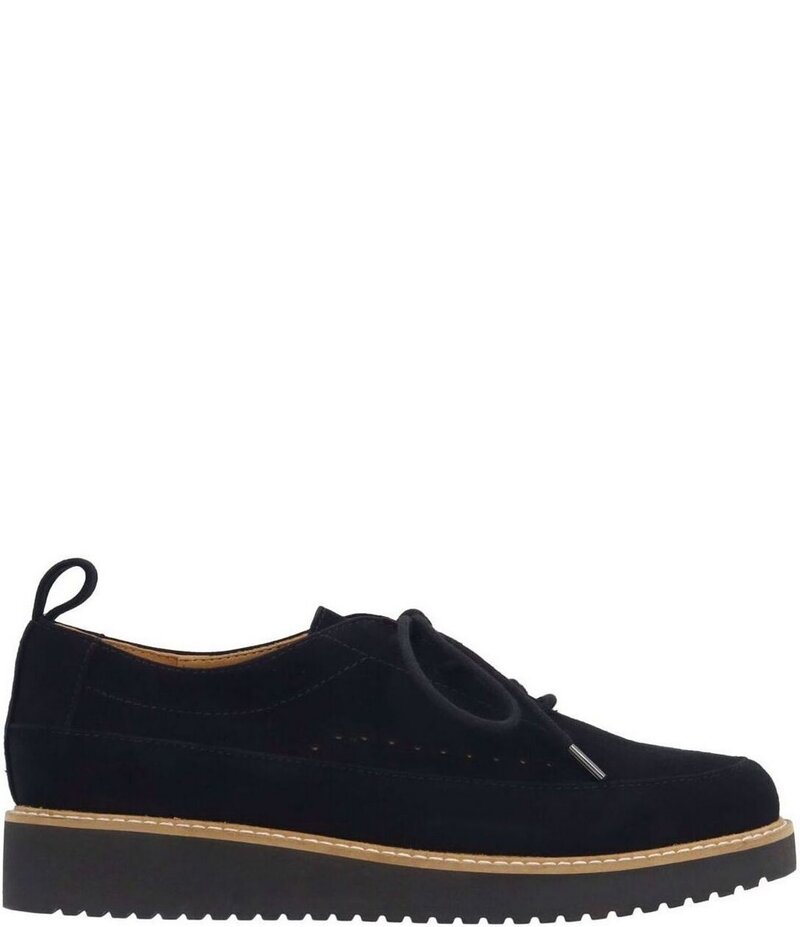 ラモールドピード レディース シューズ オックスフォード スエード ブローグ L'Amour Des Pieds Xindra Suede Brogue Detail Oxfords Black ブラック|ReVida 店