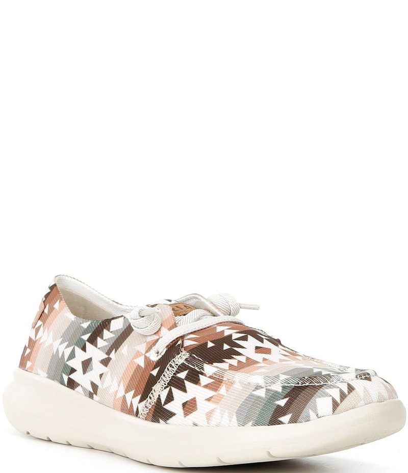 アリアト レディース ボトムス カジュアルパンツ プリント スニーカー Ariat Hilo Southwest Print Apron Toe Slip On Sneakers Natural Southwest Print