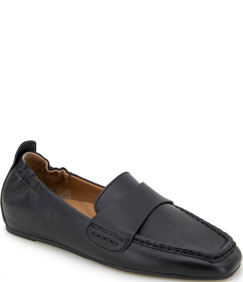 ジェントルソウルズ レディース シューズ パンプス レザー ローファー Gentle Souls Sophie Leather Loafers Black ブラック|ReVida 店