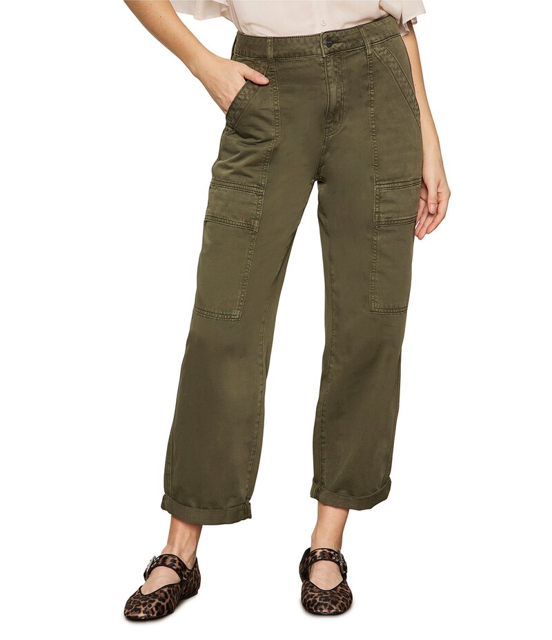 サンクチュアリー レディース ボトムス カジュアルパンツ パンツ Sanctuary Boyfriend Utility High Rise Barrel Leg Pants Kalamata
