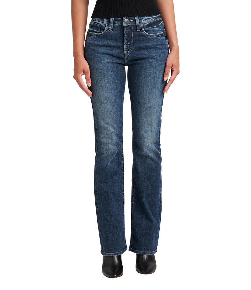 しろがね色 デニム レディース ボトムス ジーンズズボン下 ブーツとり捨てる ブーツ Silver Jeans Co. Curvy High Rise Bootcut Jeans Indigo インディゴ