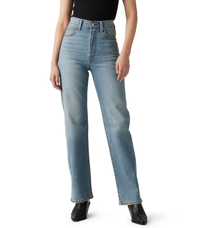 リーヴァイズジーンズ レディース ボトムス ジーンズズボン下 引っ切りない デニム Levi\u0027sR Ribcage Super High Rise Straight Leg Jeans Ringing Bells No DX パンツ-ボトムス-レディースファッション