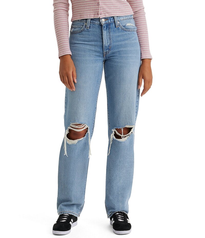 リーバイス レディース ボトムス デニムパンツ ジーンズ Levi'sR 94 Mid Rise Baggy Distressed Jeans Caution Hot