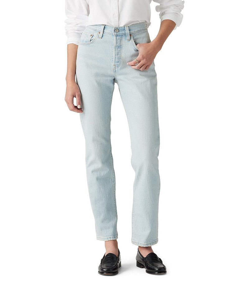 リーヴァイズジーンズ レディース ボトムス ジーンズズボン下 引っ切りない デニム Levi\u0027sR 501R Original Straight Leg Jeans Stepped Away ボトムス-レディースファッション