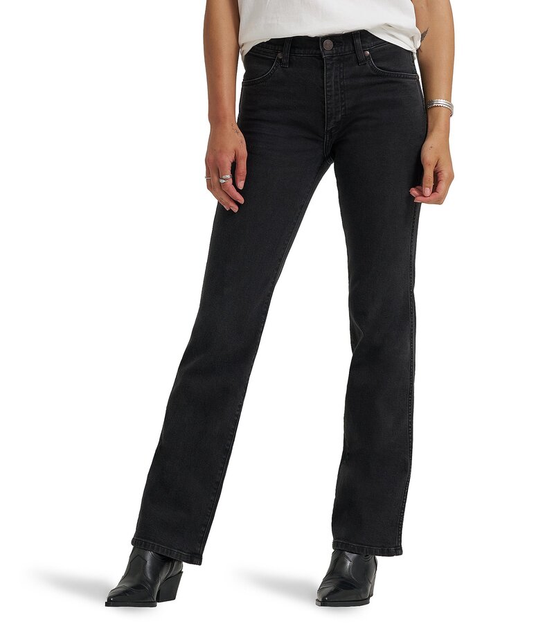 ラングラー レディース ボトムス デニムパンツ デニム ブーツ ジーンズ Wrangler Wrancher Mid Rise Classic Boot Denim Jeans Ghostly Granite デニム