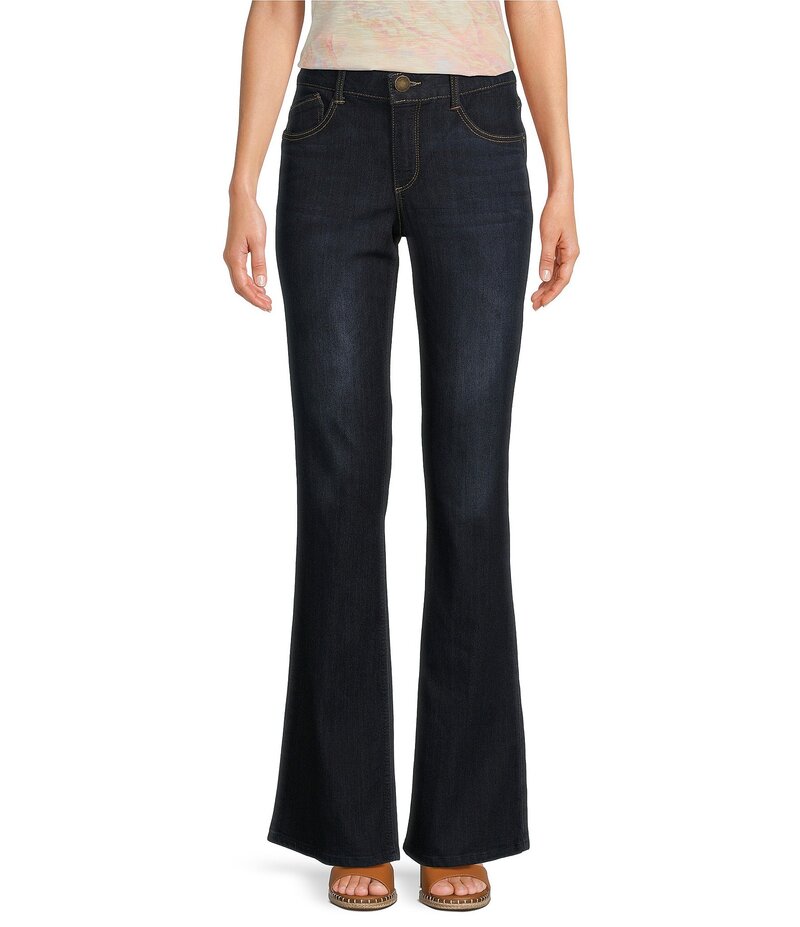デモクラシー レディース ボトムス デニムパンツ ブーツカット プチ ブーツ ジーンズ Democracy Petite Size AbsolutionR Itty Bitty Bootcut Jeans Indigo インディゴ|ReVida 店