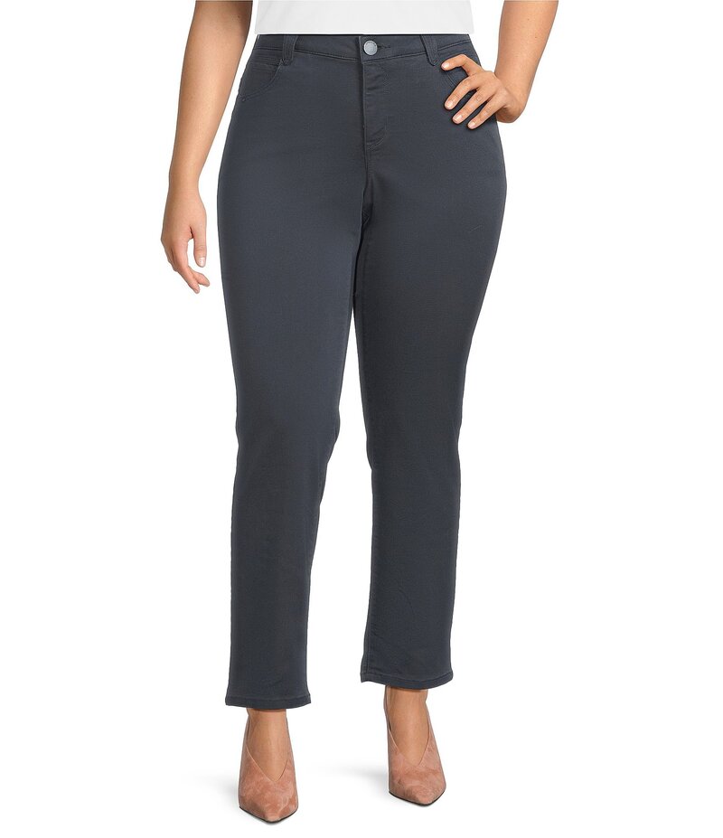 デモクラシー レディース ボトムス デニムパンツ プラスサイズ アンクル ジーンズ Democracy Plus Size Size Absolution Ankle Length Jeans Pewter ピューター