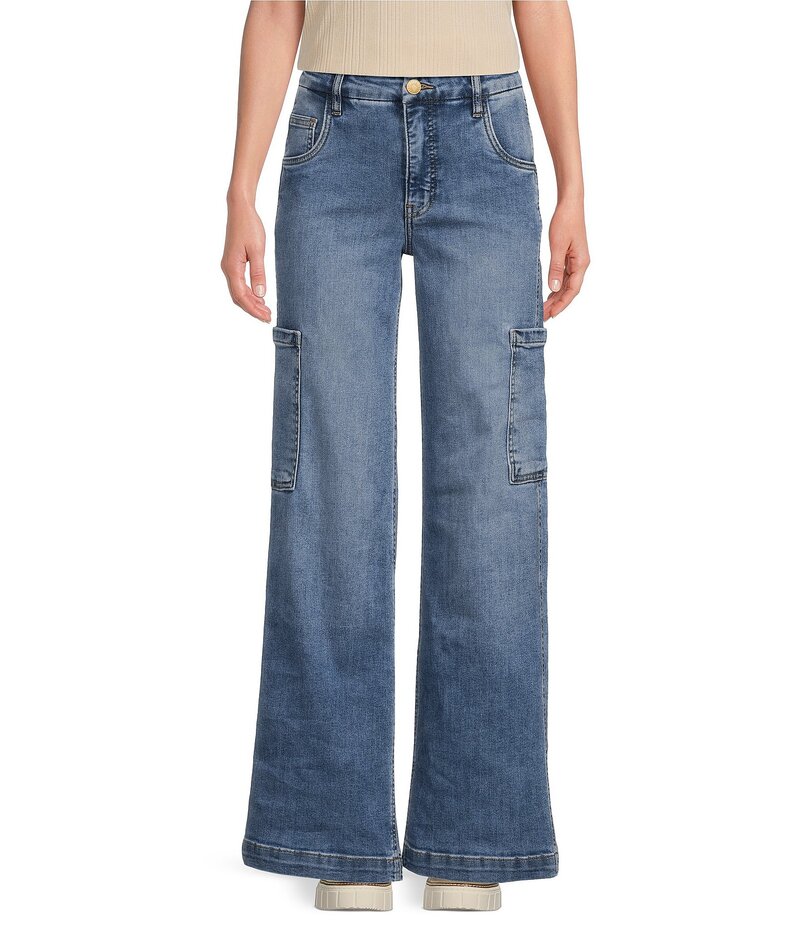 カットフロムザクロス レディース ボトムス デニムパンツ ワイドレッグ KUT from the Kloth Jodi High Rise Wide Leg Cargo Jean Blithe Wash/Medium