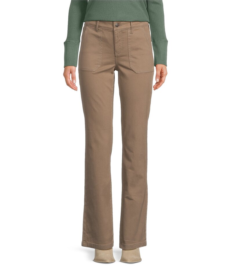 エヌワイディージェイ レディース ボトムス デニムパンツ ストレート ジーンズ NYDJ Marilyn Straight Leg High-Rise Utility Pocket Jeans Country Oak|ReVida 店