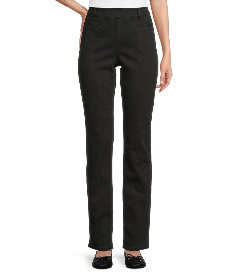 ウエストバウンド レディース ボトムス カジュアルパンツ ストレート パンツ Westbound High Rise Patch Pocket Straight Leg Pull-On Pants Black ブラック