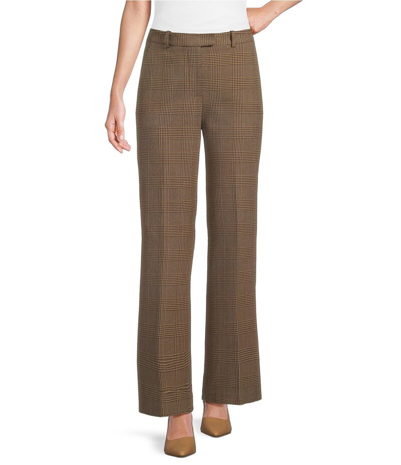 アレックスマリー レディース ボトムス カジュアルパンツ パンツ Alex Marie Suzie Anywhere Everywhere Coordinating Tailored Plaid Pants Espresso Plaid チェック