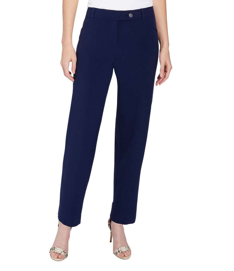 ジョーンズニューヨーク レディース ボトムス カジュアルパンツ Jones New York Fly Front Duke Slim Leg Pant Pacific Navy ネイビー|ReVida 店